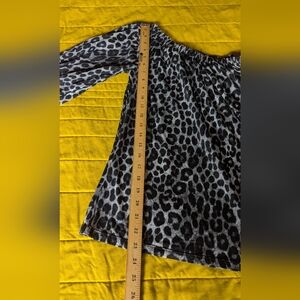 Michael Kors Black and Gray Animal Print Skirt